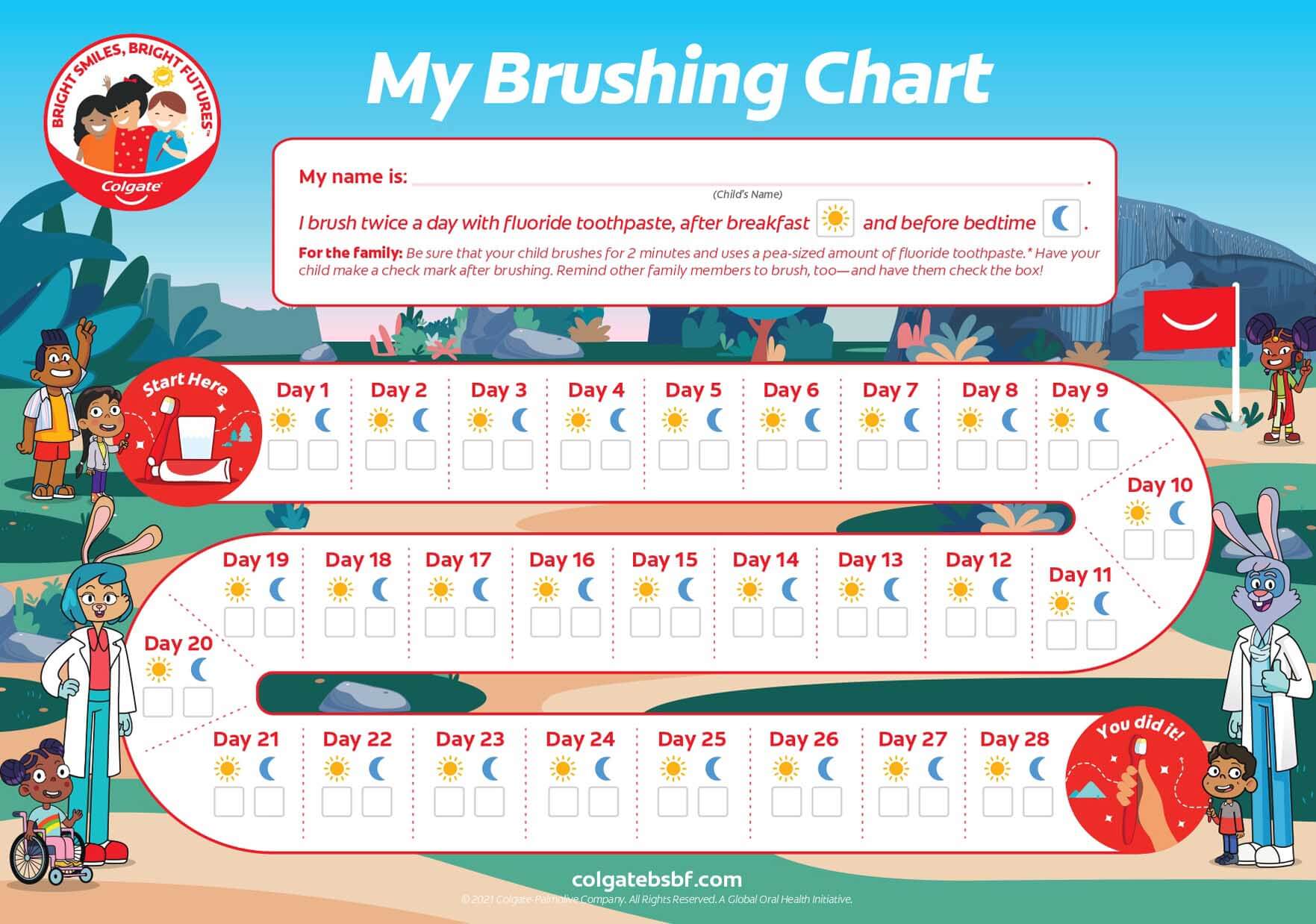 My Brushing Chart